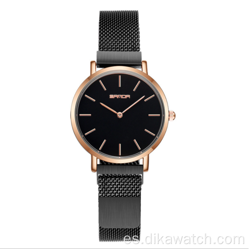 SANDA 255 nuevo reloj de acero inoxidable Douyin el mismo reloj femenino estrellado reloj magnético de hierro para mujer